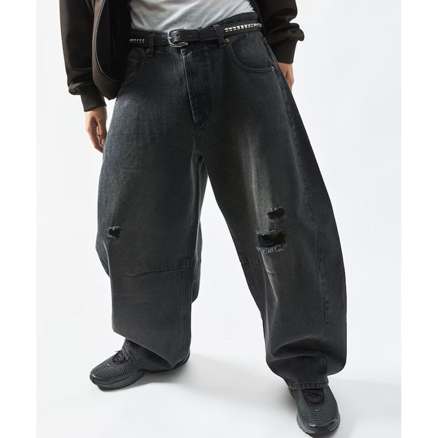 프릭스스토어 와이드 실루엣 커브 데미지 가공 데님 팬츠 4컬러 1043248901194