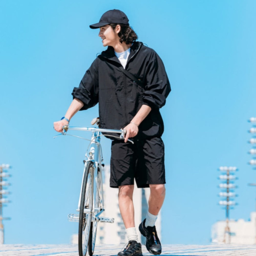 프릭스스토어X로손 로손프릭 패커블 나일론 액티브 반바지 블랙 1244403600001