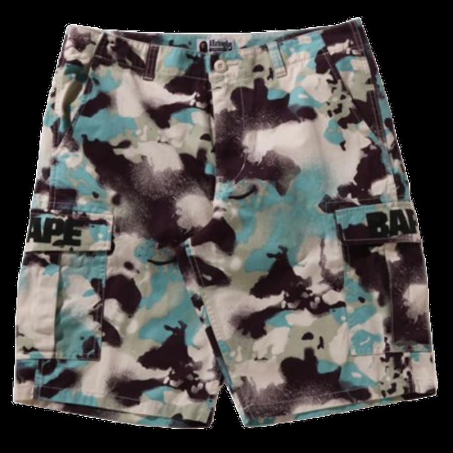 베이프 맵 카모 레귤러핏 카고 반바지 2컬러 1L30153003