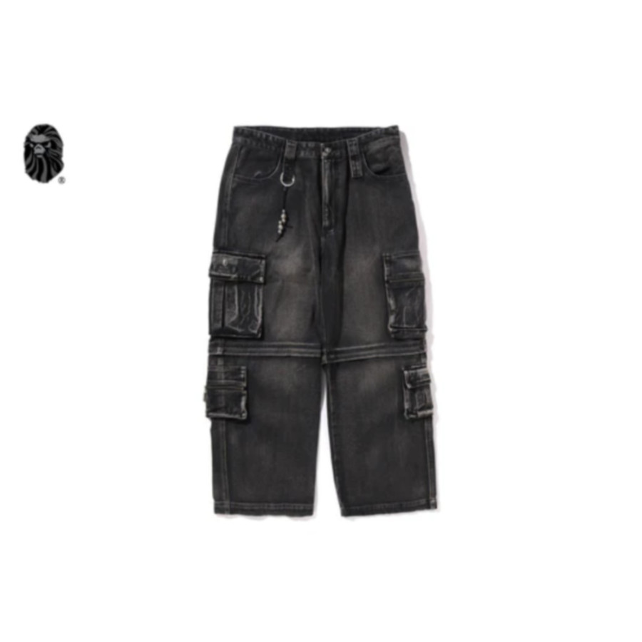 베이프 블랙 카고 라이더 바이커 진 블랙 1L30150306