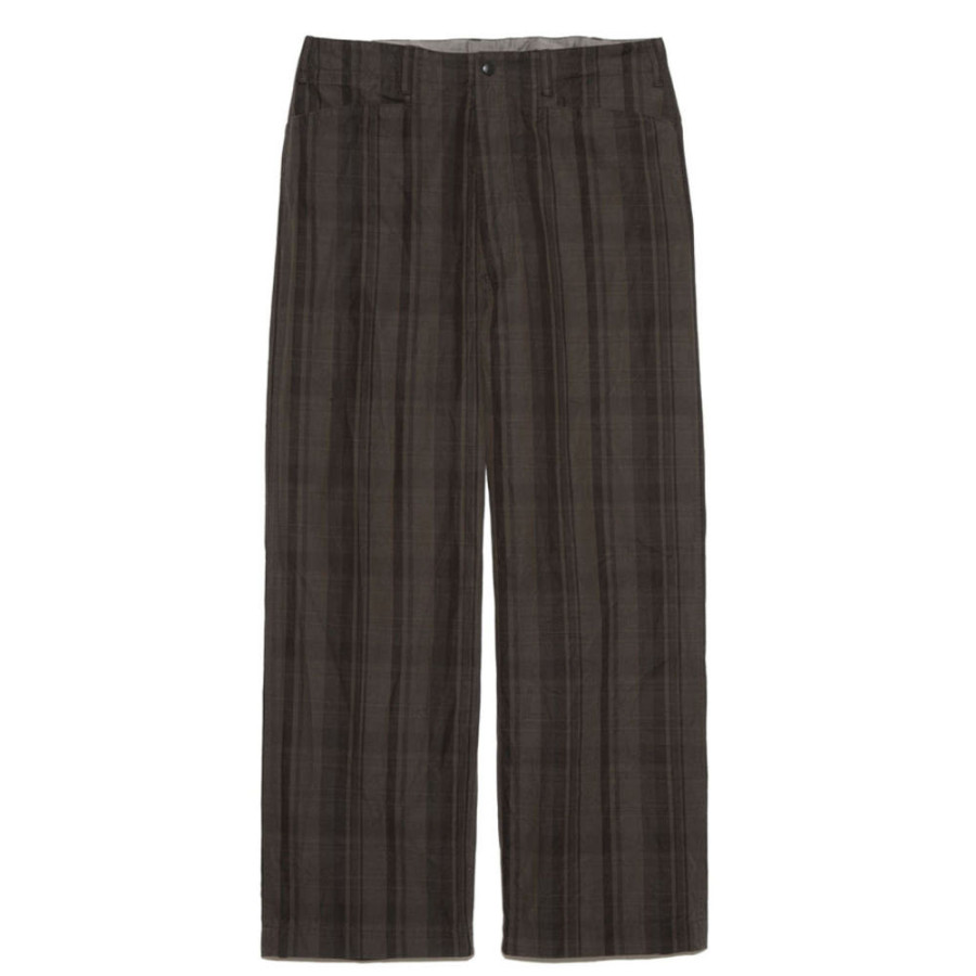 나나미카 플레드 독 팬츠 브라운 S25SC073