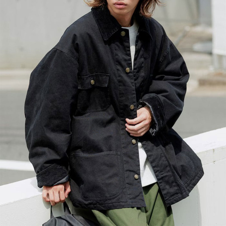 프릭스스토어 오버핏 코듀로이 전환 덕 커버올 재킷 4컬러 1251248900731