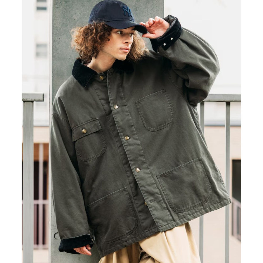 프릭스스토어 오버핏 코듀로이 전환 덕 커버올 재킷 4컬러 1251248900731