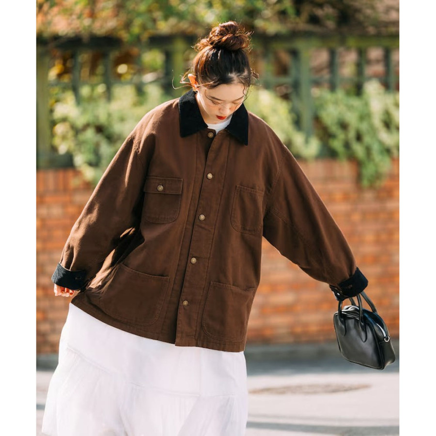 프릭스스토어 오버핏 코듀로이 전환 덕 커버올 재킷 4컬러 1251248900731