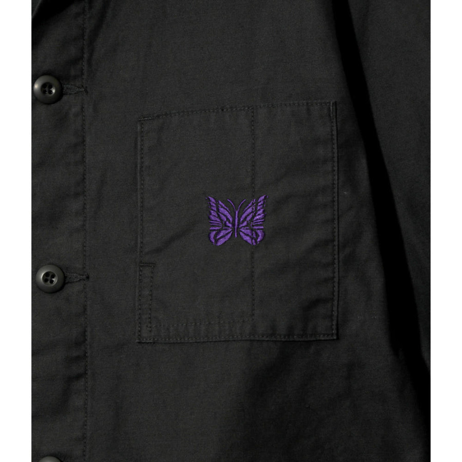 니들스 커버올 리버스드 새틴 재킷 블랙 SX168B