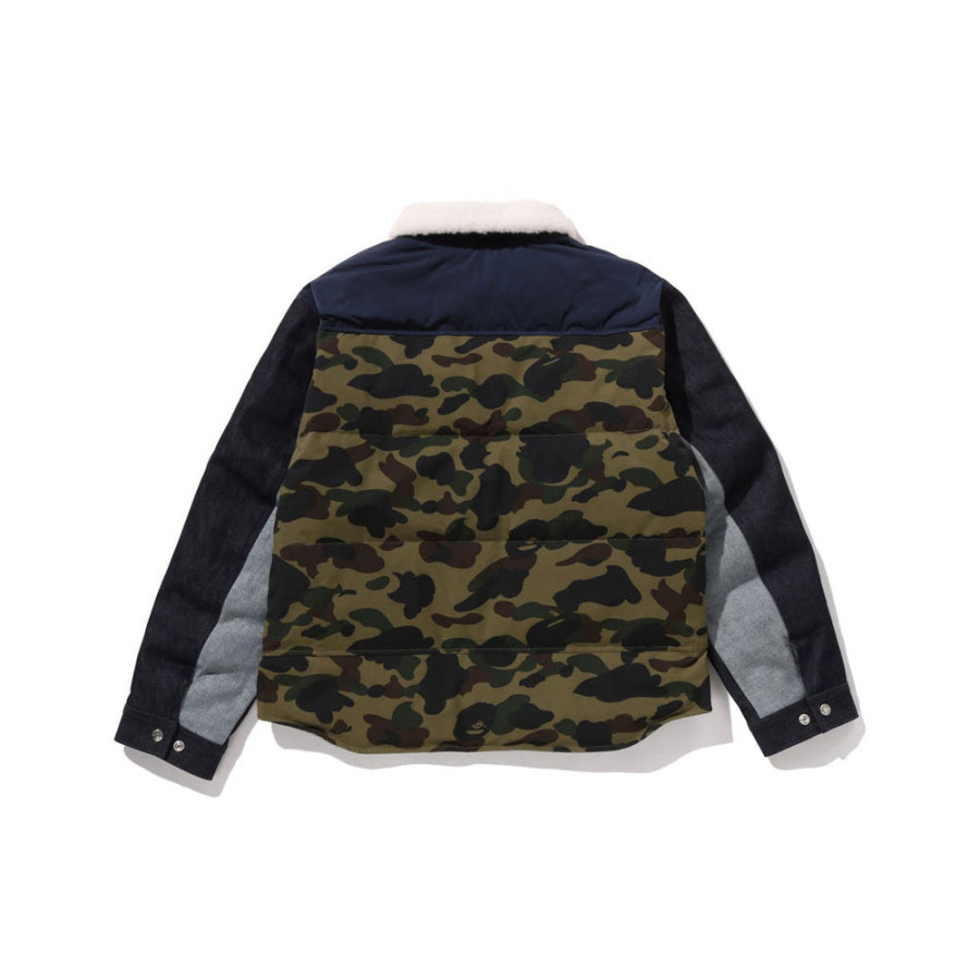 베이프 다운 와이드 데님 패딩 자켓 2컬러 1L70144005