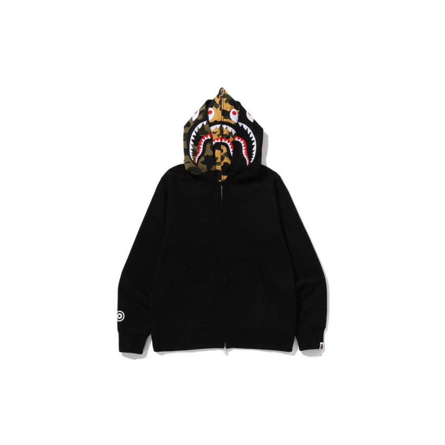 베이프 샤크 풀 집 더블 후드 집업 3컬러 1L70115007