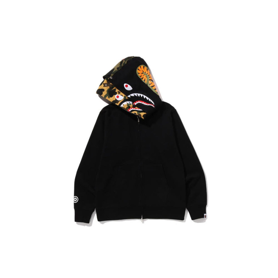 베이프 샤크 풀 집 더블 후드 집업 3컬러 1L70115007