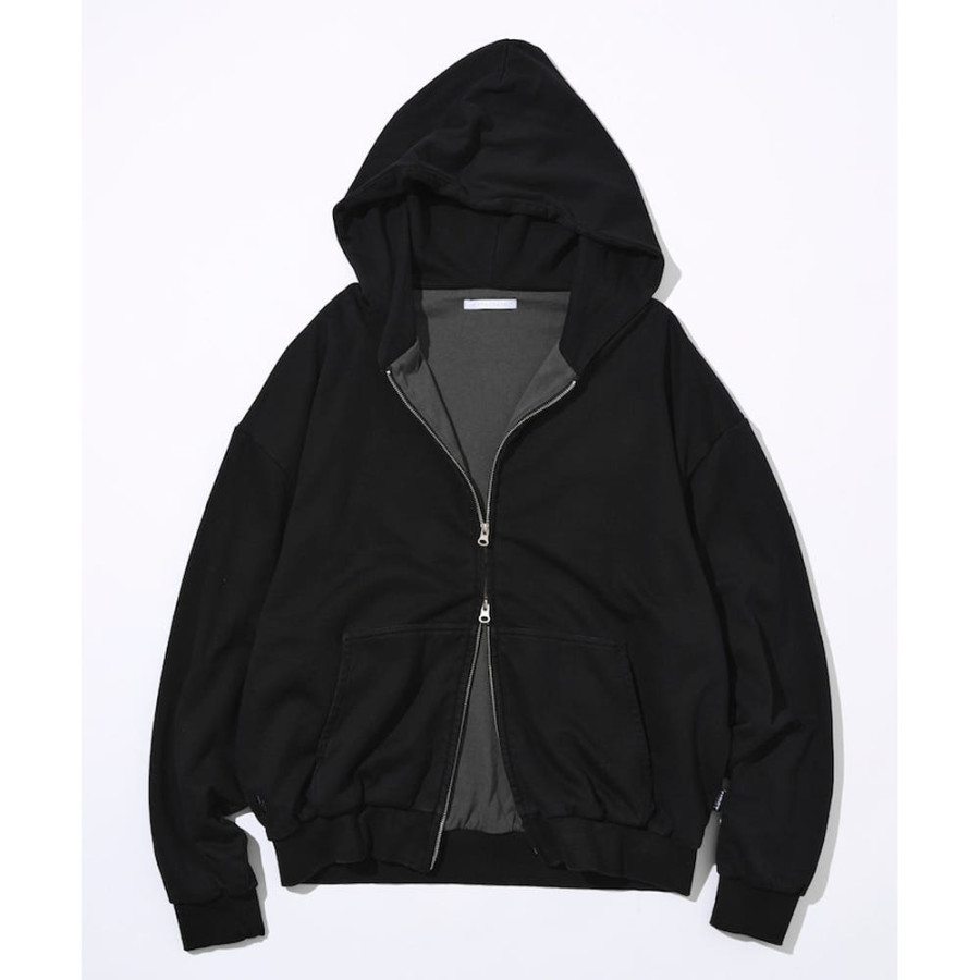 퍼스트핸드 배색 릴랙스 핏 더블 페이스 집업 후디 3컬러 3324234400001