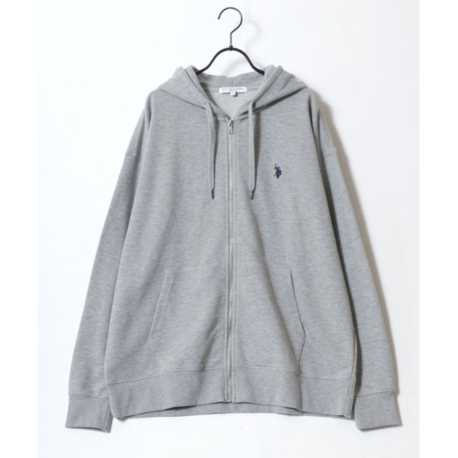 U.S. POLO ASSN. 유에스폴로에센 오버 사이즈 뒷모습 로고 원포인트 자수 후드집업 4컬러 86938442