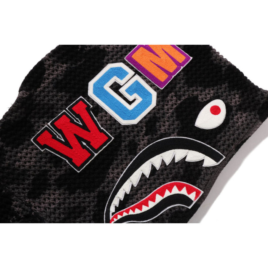 베이프 컬러 카모 크로셰 릴렉스핏 샤크 풀 집 후디 후드집업 3컬러 1L70115304