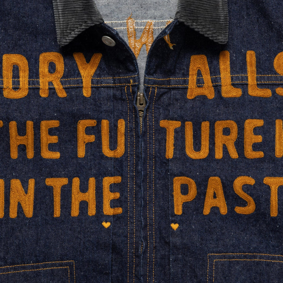 휴먼메이드 집업 데님 워크 자켓 인디고 HM30JK005