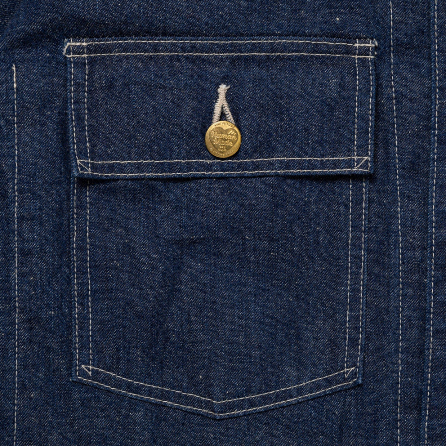 휴먼메이드 데님 커버올 자켓 인디고 HM30JK003