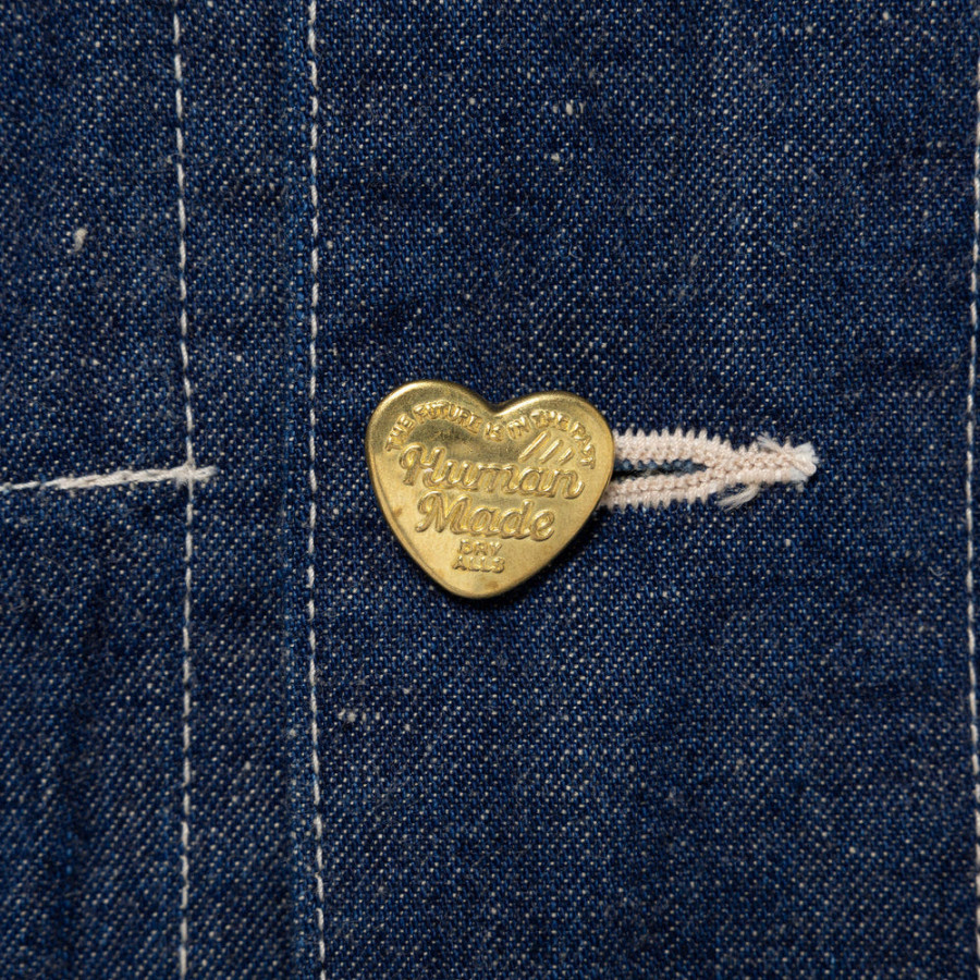 휴먼메이드 데님 커버올 자켓 인디고 HM30JK003