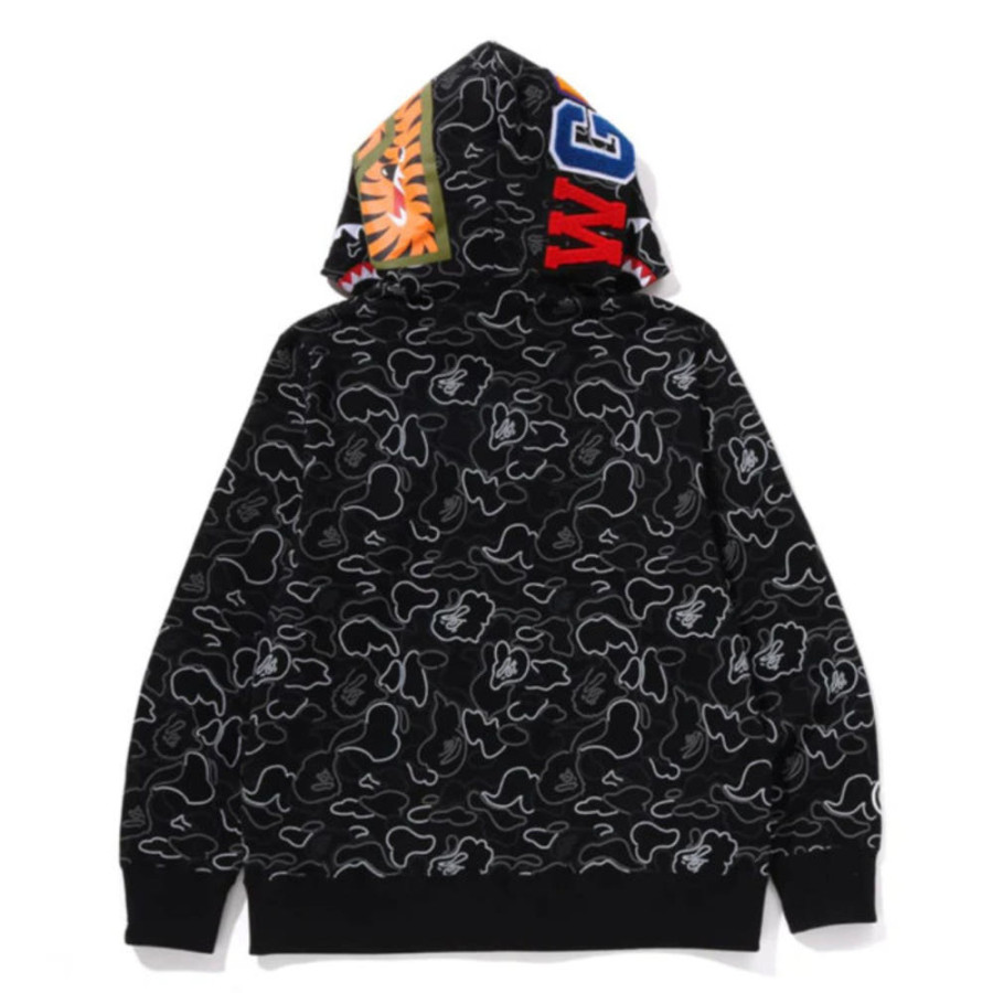 베이프 네온 카모 샤크 풀 집 후디 2컬러 1L30115009