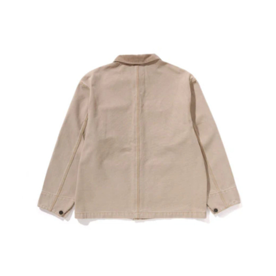 베이프 라인 카모 자카드 패치 포켓 가먼트 다이 워크자켓 2컬러 1L30140308