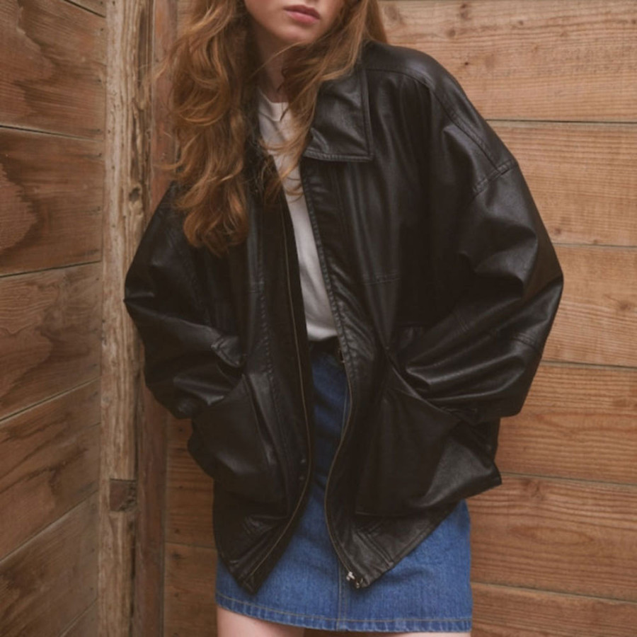 프릭스스토어 페이크 가죽 자켓 블루종 3컬러 1153248901462