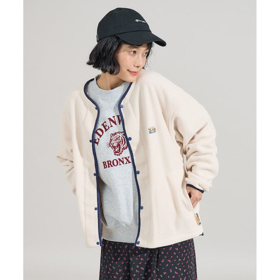 프릭스스토어 배색 플리스 스냅 가디건 4컬러 1153248901544