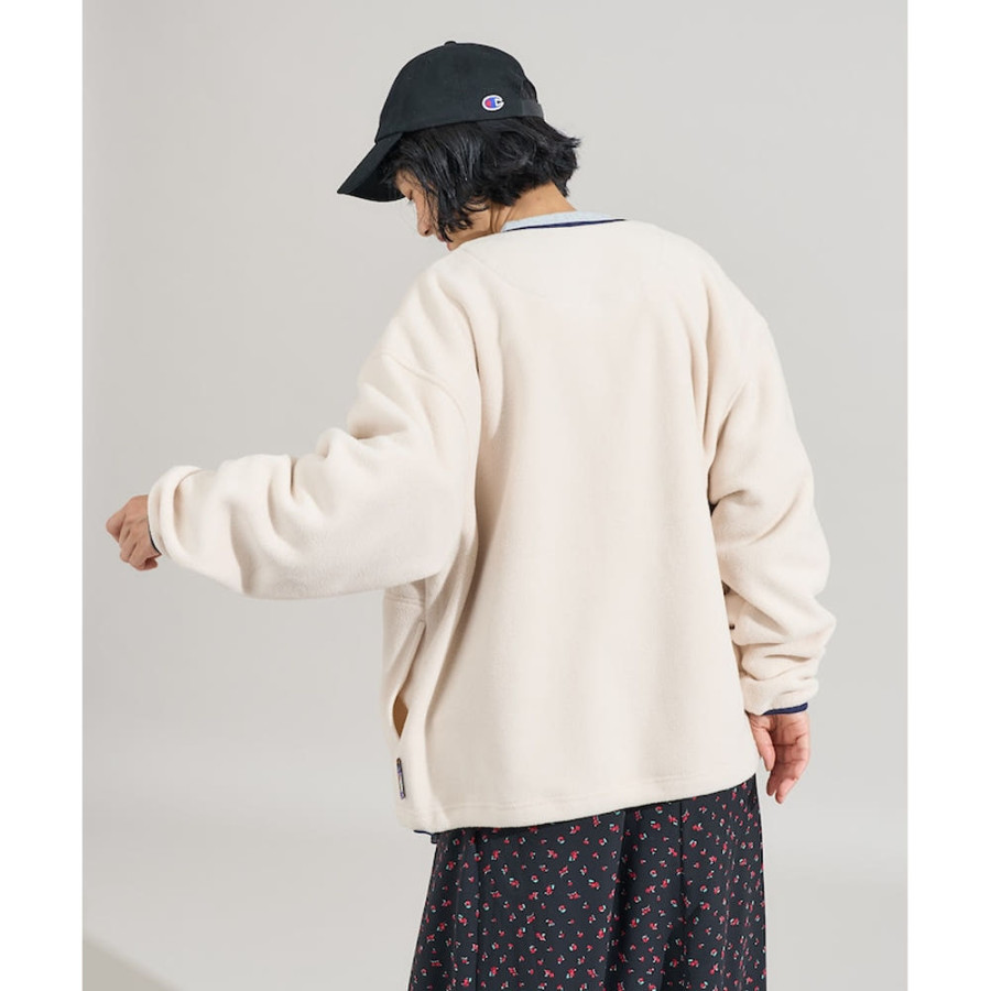 프릭스스토어 배색 플리스 스냅 가디건 4컬러 1153248901544