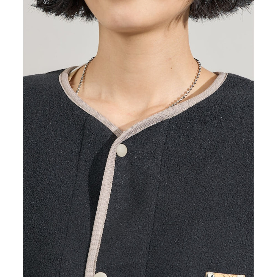 프릭스스토어 배색 플리스 스냅 가디건 4컬러 1153248901544