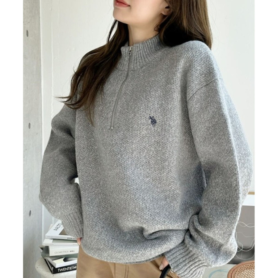 U.S. POLO ASSN. 유에스폴로에센 하프 집업 니트 8컬러 PLM33401