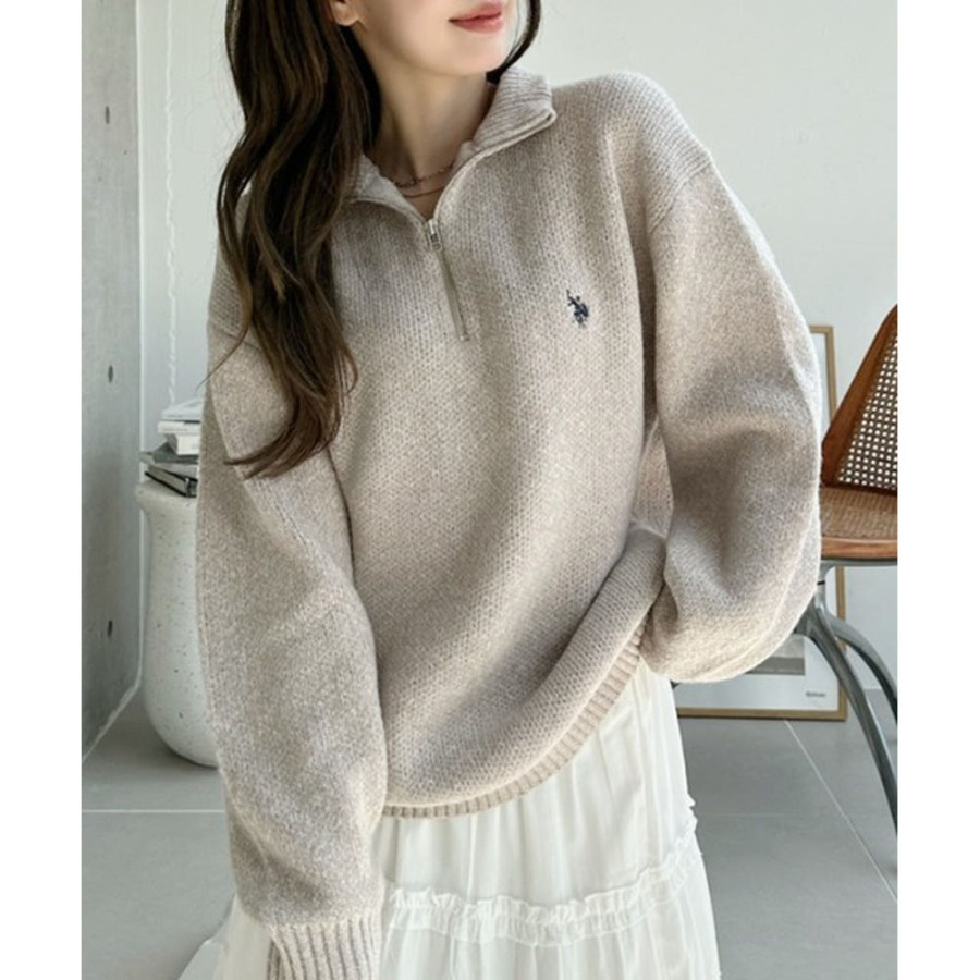 U.S. POLO ASSN. 유에스폴로에센 하프 집업 니트 8컬러 PLM33401