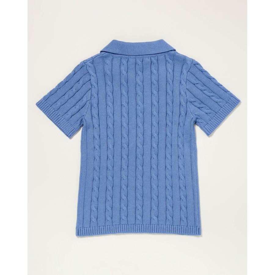 U.S. POLO ASSN. 유에스폴로에센 케이블 니트 폴로셔츠 더블홀스맨 자수 3컬러 PLL52416