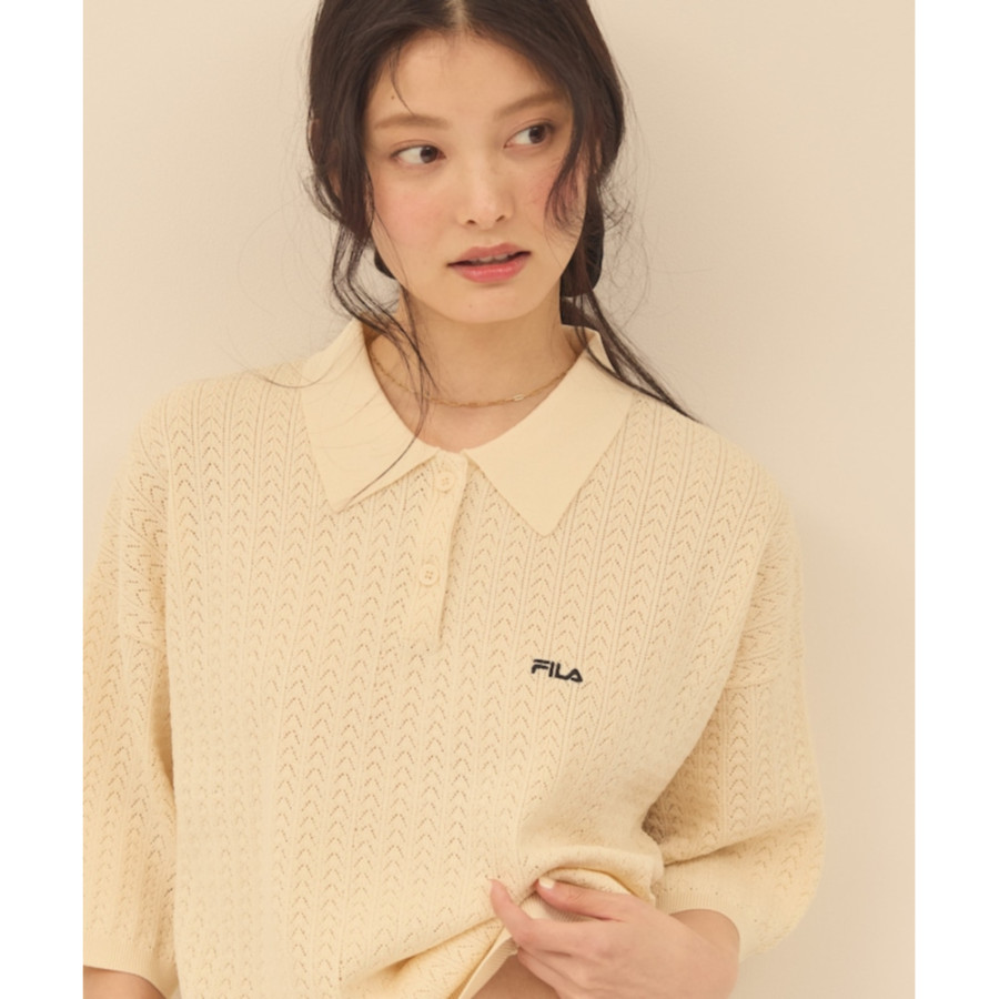 프릭스스토어 휠라 별주 아일렛 반팔 폴로 니트 풀오버 3컬러 1333238300001