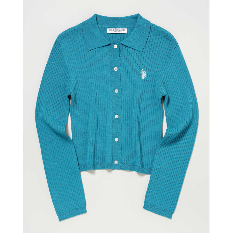 U.S. POLO ASSN. 유에스폴로에센 폴로 니트 가디건 더블홀스맨 자수 4컬러 PLL51417