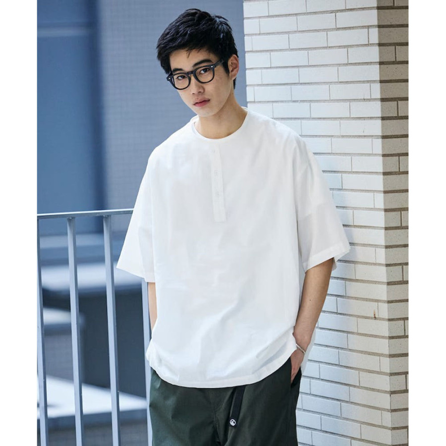 프릭스스토어 릴랙스핏 헨리넥 풀오버 반팔 셔츠 5컬러 1207248900045