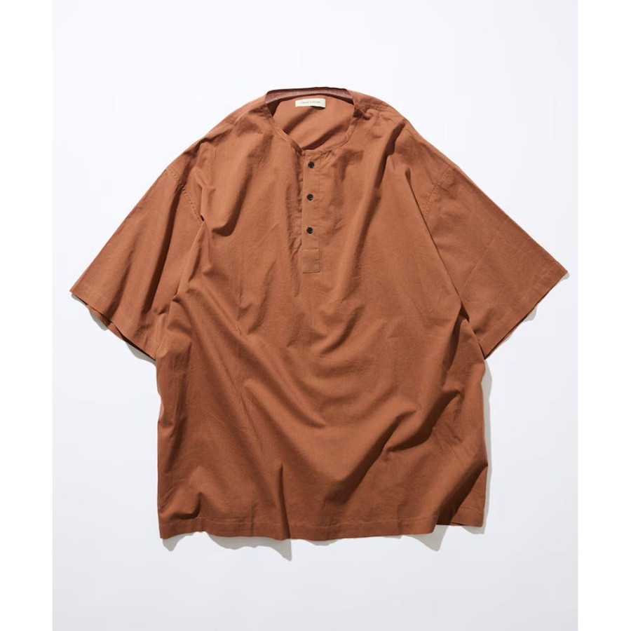 프릭스스토어 릴랙스핏 헨리넥 풀오버 반팔 셔츠 5컬러 1207248900045