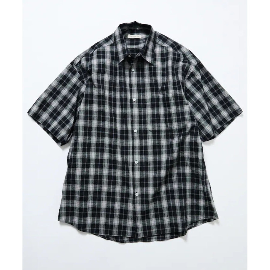 프릭스스토어 릴랙스핏 레귤러 카라 시어 사커 반소매 셔츠 5컬러 1205248900152