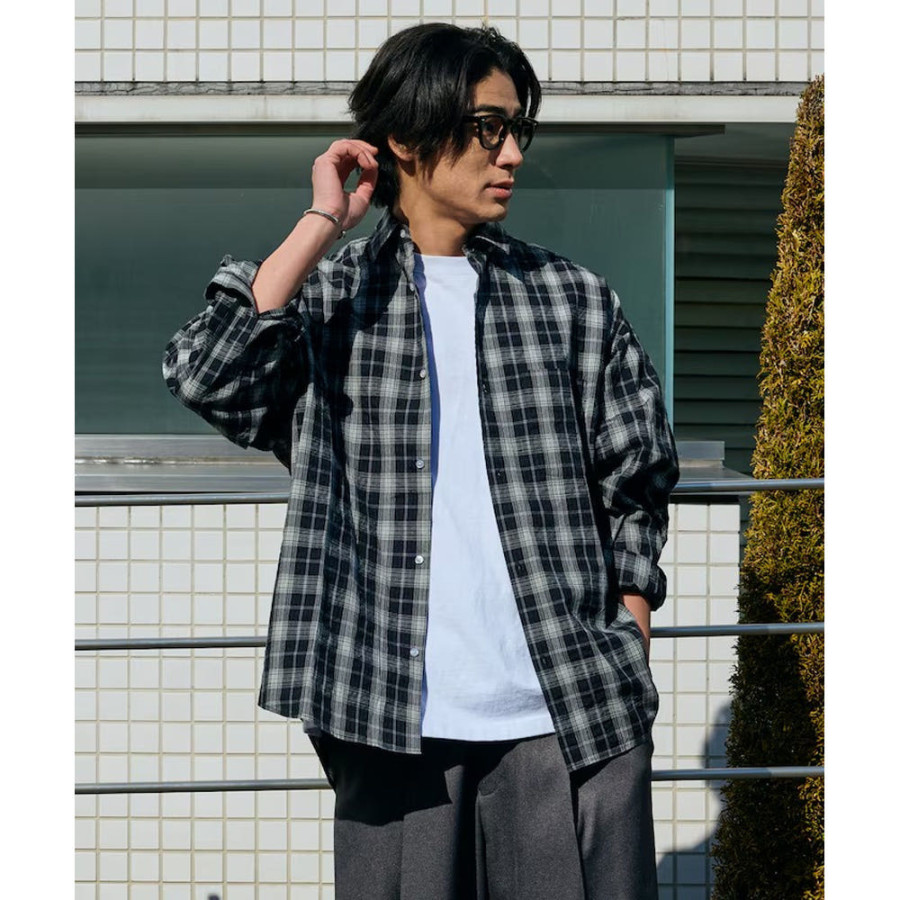 프릭스스토어 릴랙스핏 레귤러 컬러 시어 사커 셔츠 5컬러 1201248900296