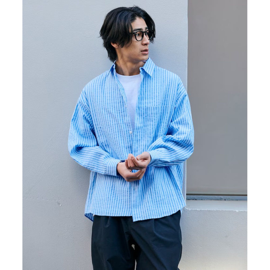 프릭스스토어 릴랙스핏 레귤러 컬러 시어 사커 셔츠 5컬러 1201248900296