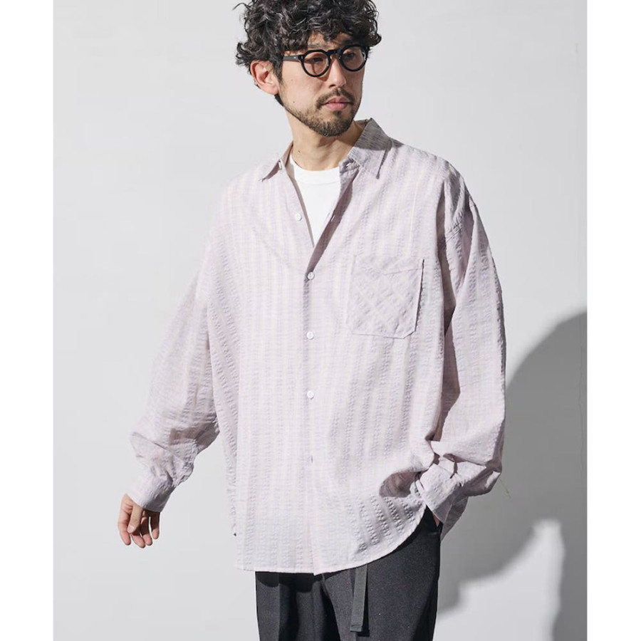 프릭스스토어 힌슨 별주 시아사커 레귤러카라 롱슬리브 체크 셔츠 3컬러 1001233600042