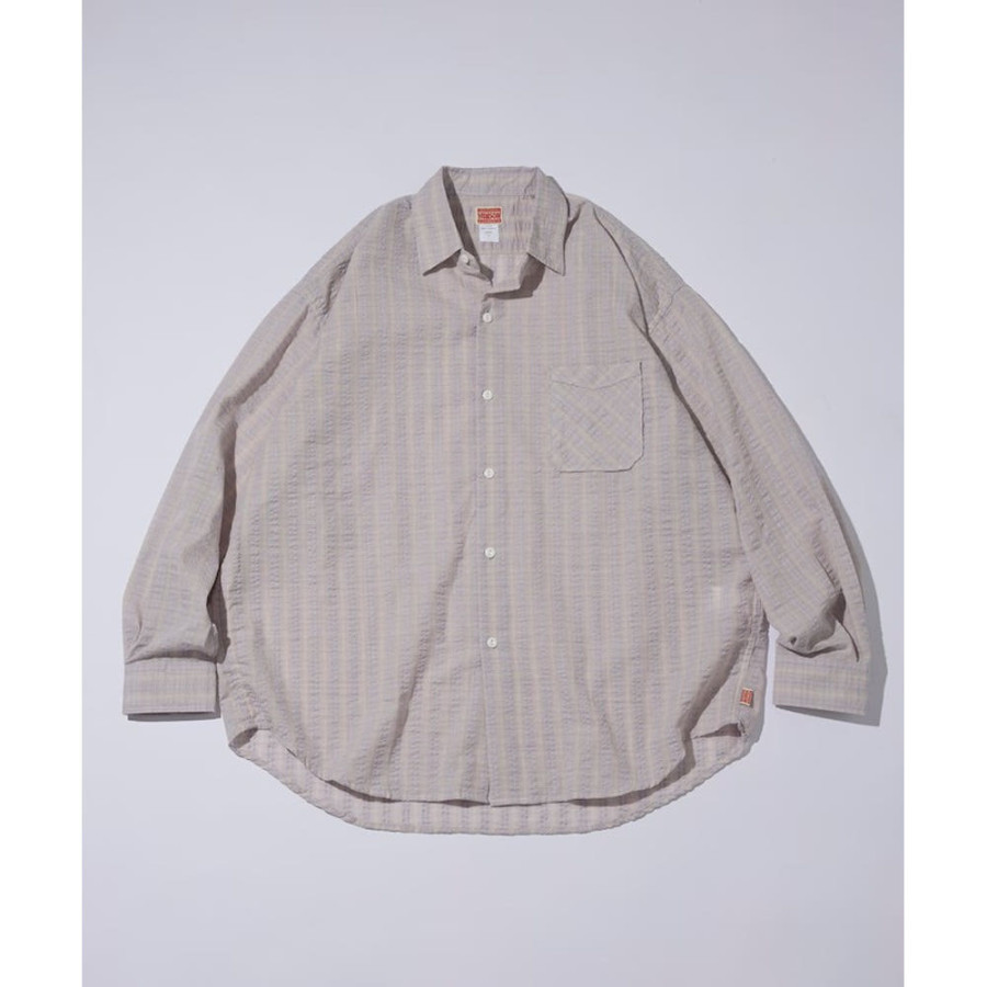 프릭스스토어 힌슨 별주 시아사커 레귤러카라 롱슬리브 체크 셔츠 3컬러 1001233600042