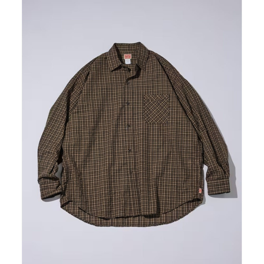 프릭스스토어 힌슨 별주 시아사커 레귤러카라 롱슬리브 체크 셔츠 3컬러 1001233600042