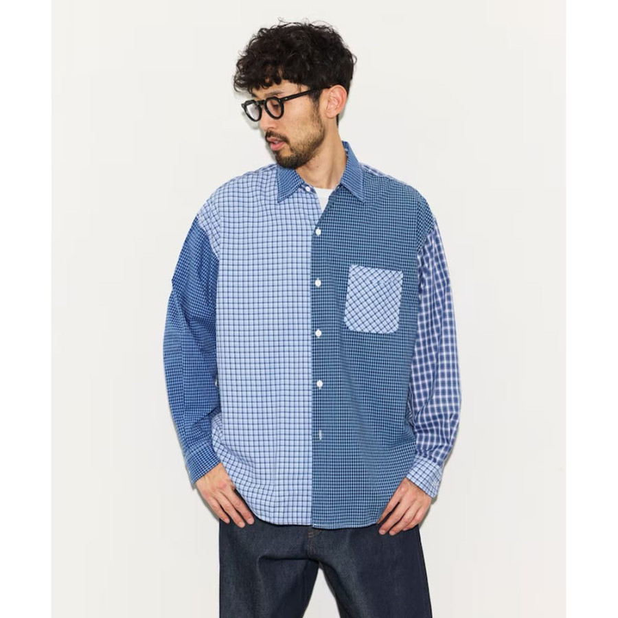 프릭스스토어 힌슨 별주 릴랙스핏 브로드 스트라이프 크레이지 패턴 레귤러카라 셔츠 4컬러 1001233600043