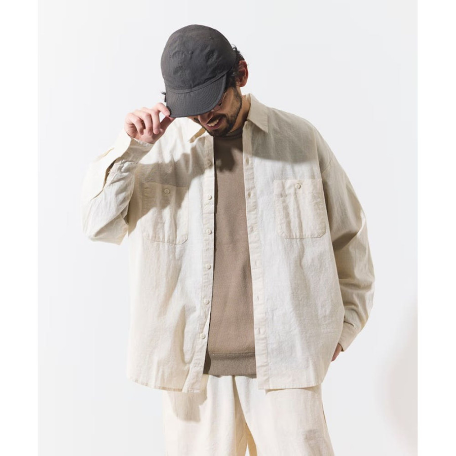 프릭스스토어 힌슨 별주 샴브레이 릴랙스핏 워크 롱슬리브 셔츠 3컬러 1001233600044