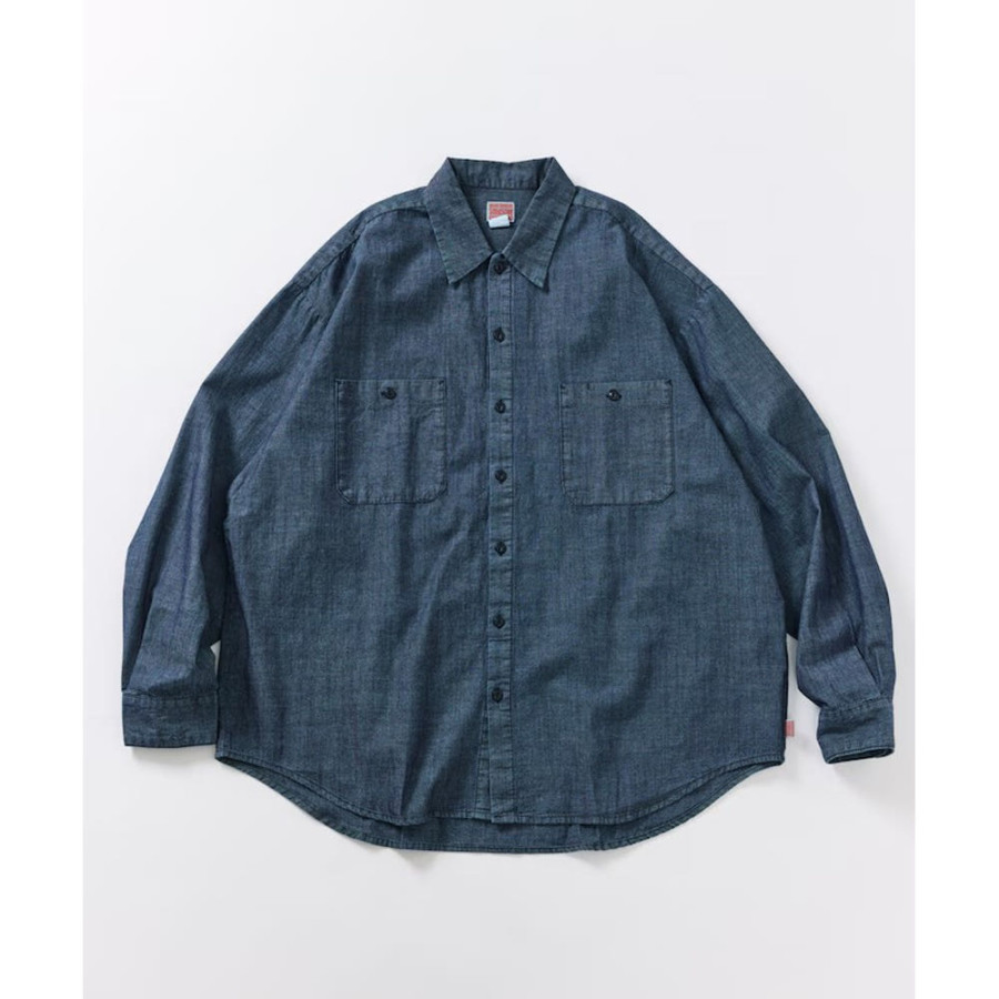 프릭스스토어 힌슨 별주 샴브레이 릴랙스핏 워크 롱슬리브 셔츠 3컬러 1001233600044