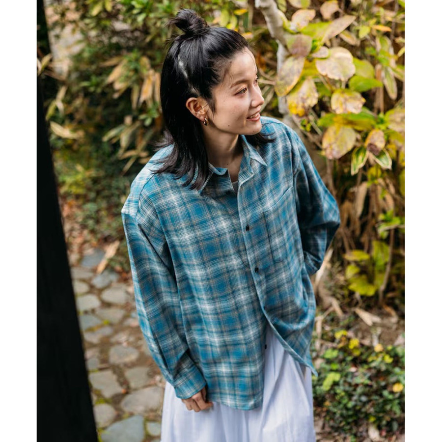 프릭스스토어 릴랙스핏 옴브레체크 넬 셔츠 5컬러 1201248900279