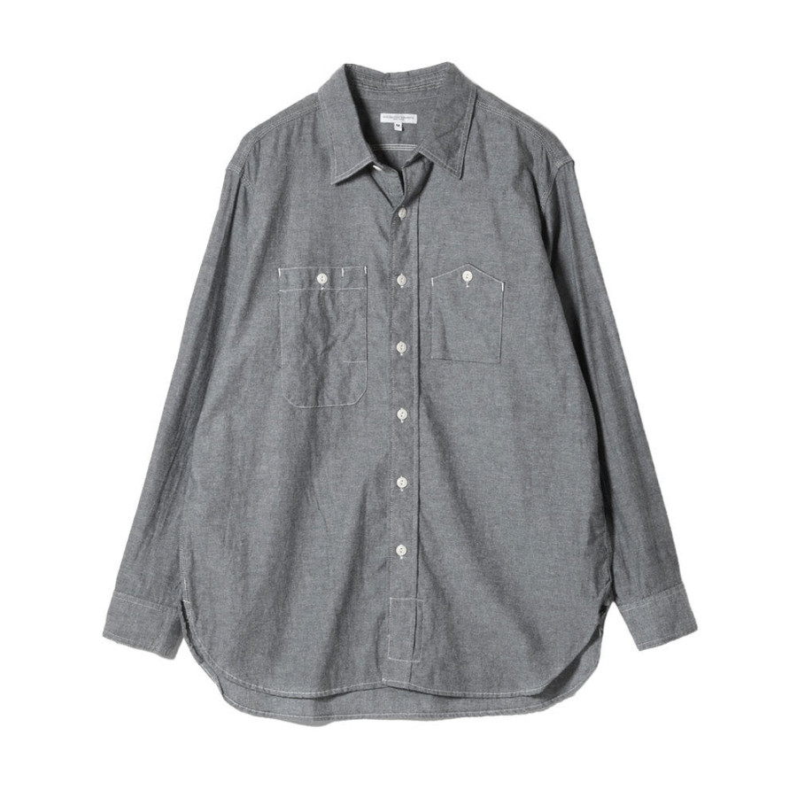 엔지니어드 가먼츠 워크셔츠 코튼 챔브레이 그레이 SW025