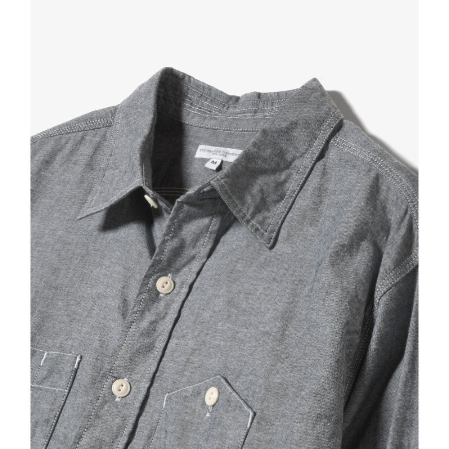 엔지니어드 가먼츠 워크셔츠 코튼 챔브레이 그레이 SW025