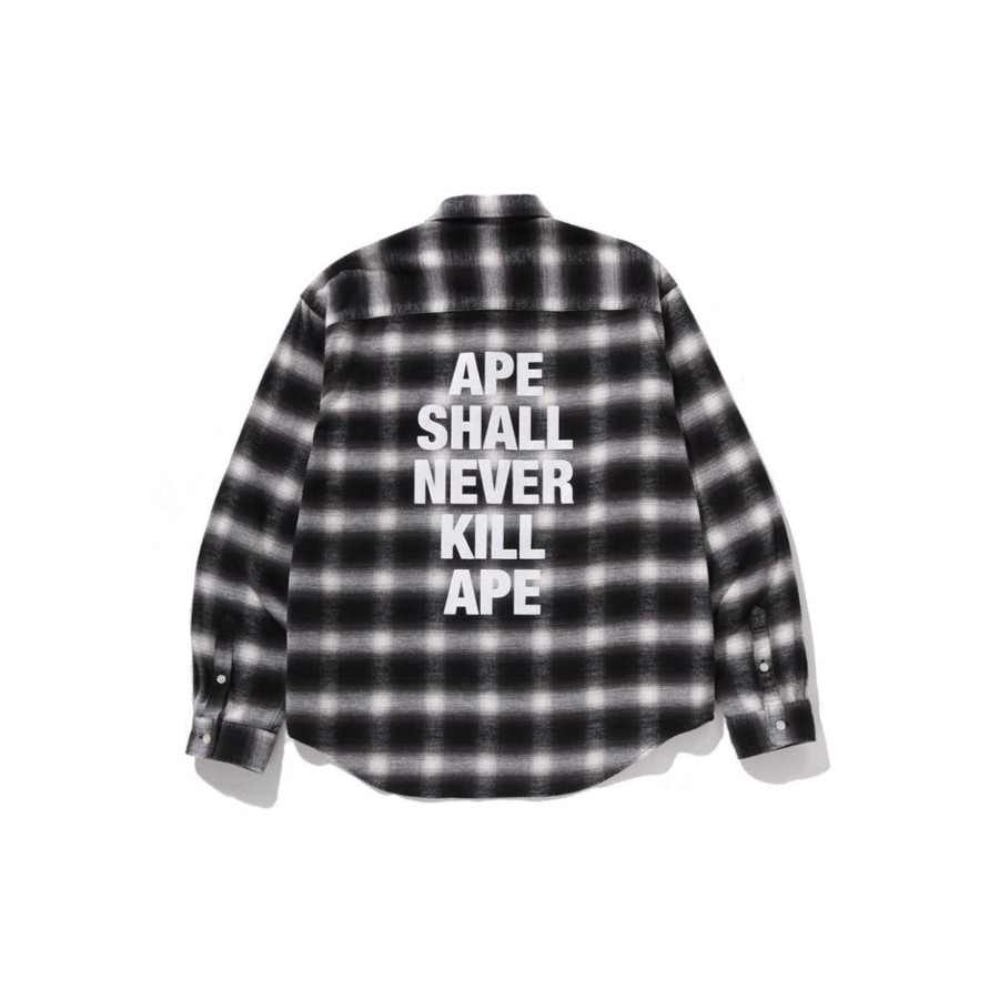 베이프 블록 체크 릴랙스 핏 셔츠 3컬러 1L70131005