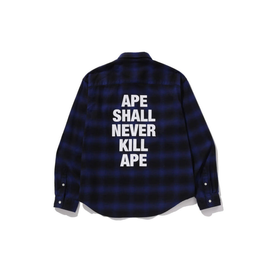 베이프 블록 체크 릴랙스 핏 셔츠 3컬러 1L70131005