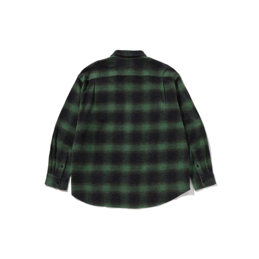 베이프 로고 옴브레 체크 플란넬 롱슬리브 셔츠 3컬러 1L80131308