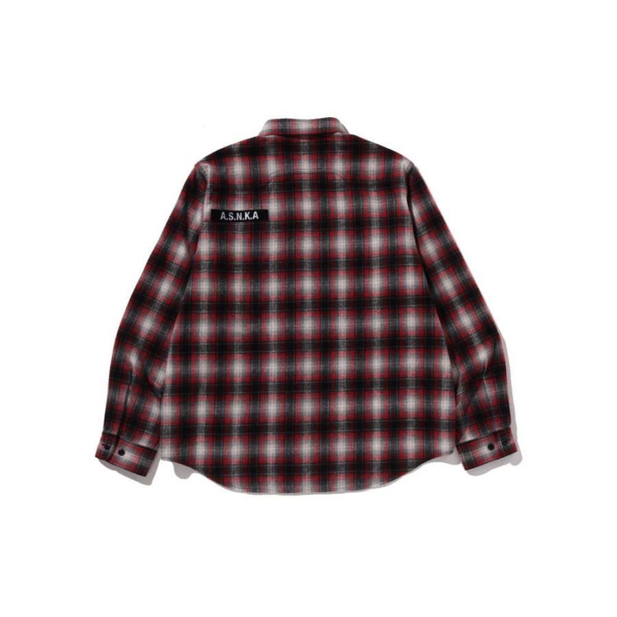 베이프 플란넬 체크 테크티컬 셔츠 2컬러 1L70131006