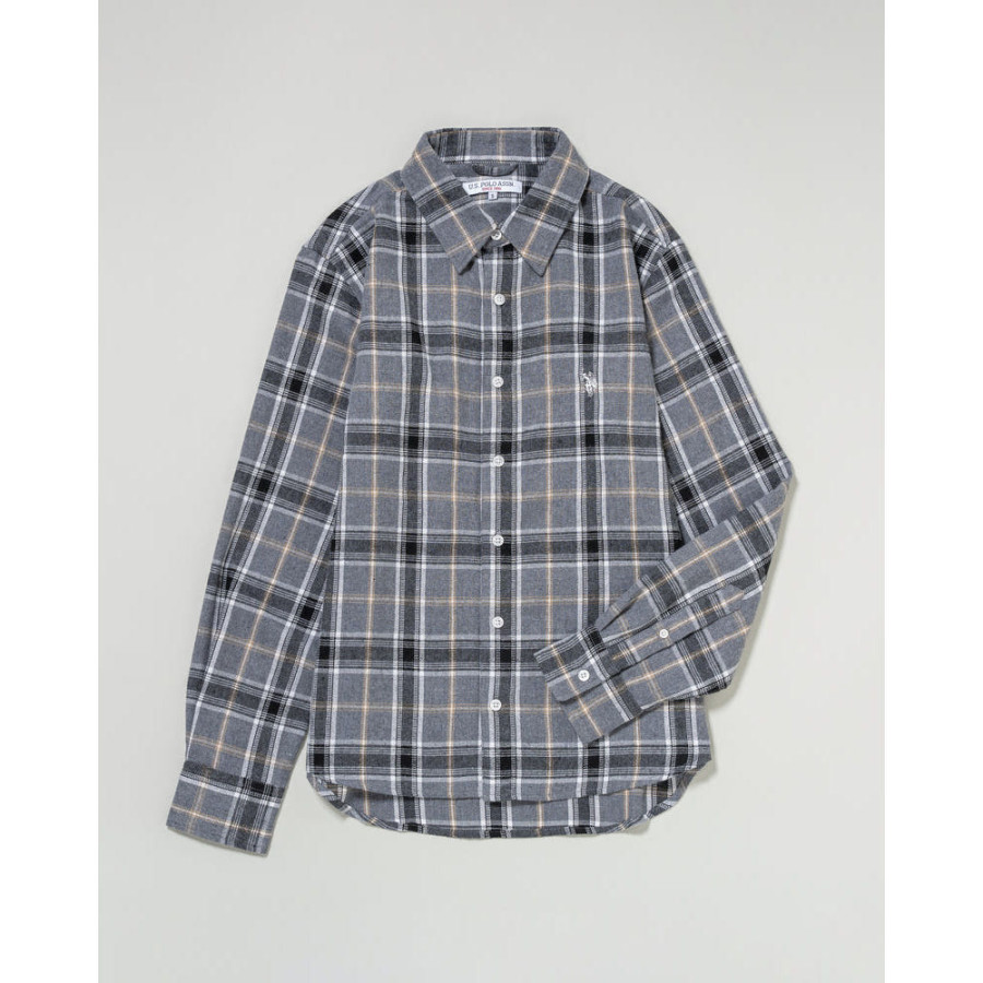 U.S. POLO ASSN. 유에스폴로에센 더블 호스맨 자수 레귤러 컬러 체크 셔츠 4컬러 PLM53715