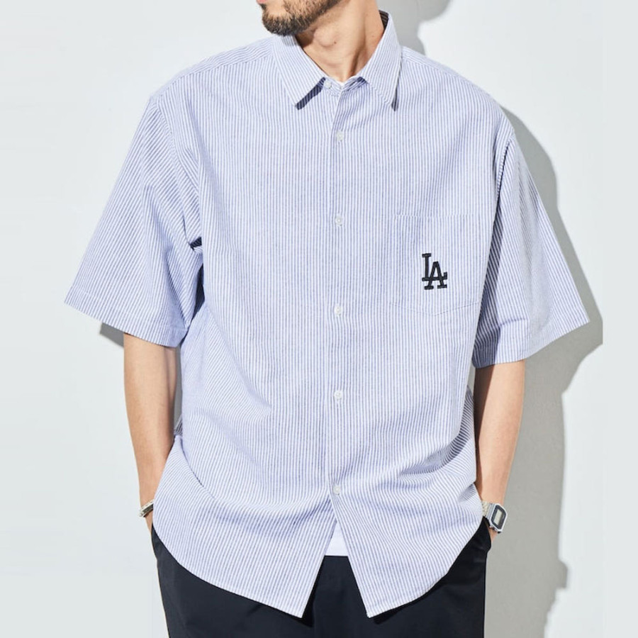 프릭스스토어 별주 MLB 메이저리그 베이스볼 숏슬리브 옥스퍼드 셔츠 3컬러 1005248900095