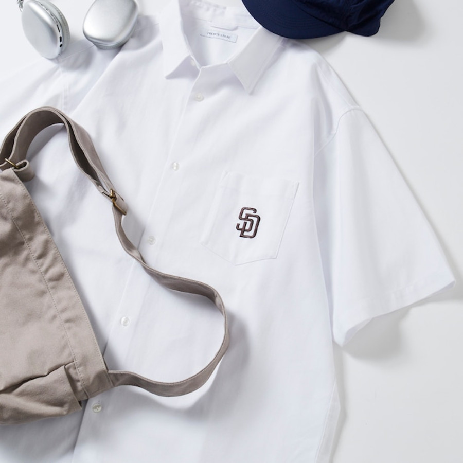 프릭스스토어 별주 MLB 메이저리그 베이스볼 숏슬리브 옥스퍼드 셔츠 3컬러 1005248900095